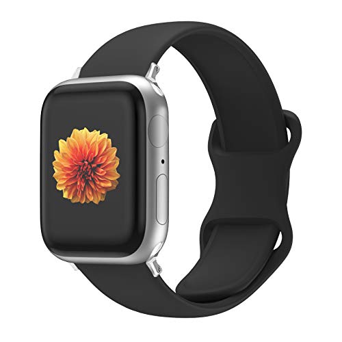Desconocido Correa de Reloj Compatible con Apple Watch 44 mm 42 mm 40 mm 38 mm, Correa de Repuesto de Silicona Suave y Agradable para la Piel, Compatible con la Serie iWatch 5/4/3/2/1