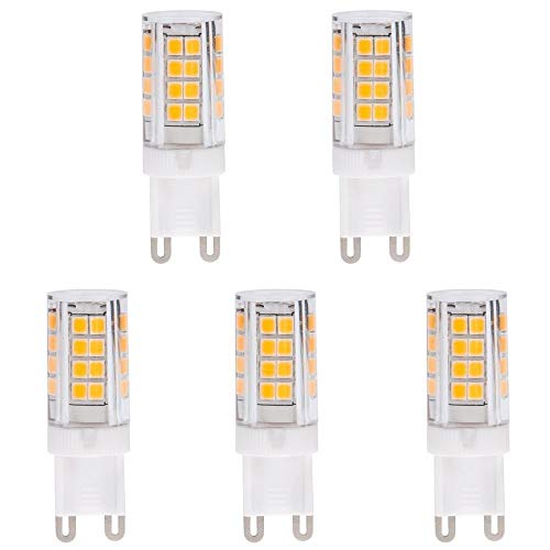 Hero-Led Dg9-45S-Ww27 Dimmable T4 G9 Led 120V Halogen Replacement Bulb, 3.5W, 40W Equivalent, Dustproof Protection Ip55, Warm White 2700K, 5-Pack #TOP6
