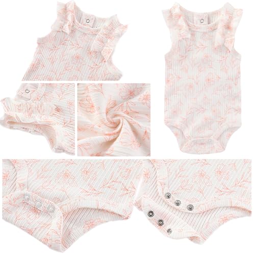 Baby Boy Girl Short Sleeve Bodysuits New Born 100% Cotton Clothes 5-Pack 0-12M4