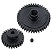 HobbyPark Metal Diff Differential Main Gear 42T & Motor Pinion Gear 27T Set for WLtoys A959-B A969-B A979-B K929-B 1/18 Scale RC Car Upgrade Parts (Black)