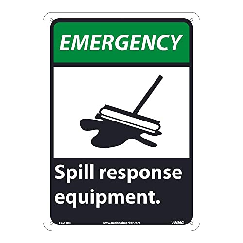 Panneau Spill Response Equipment National Marker EGA1R en plastique rigide 25x17cm
