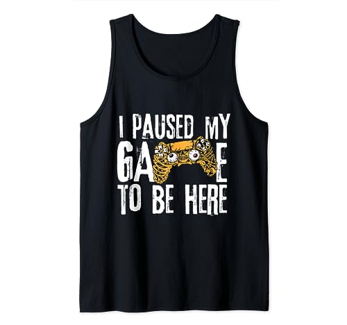 Zombie Console I Paused My Game Gaming To Be Here Halloween Tank Top