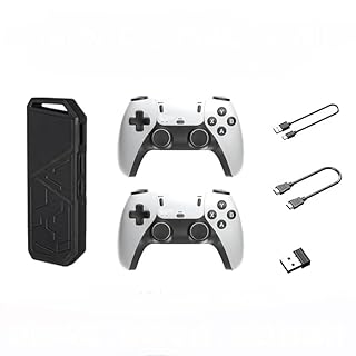 Wireless Retro Game Console, Built-in 40,000 Games, Plug & Play Video Game Console, 128G, TV Game Stick, Dual 2.4G Wireless Controllers