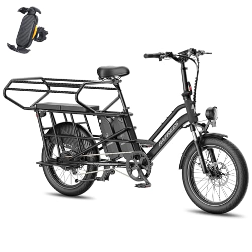 Fafrees FF20 CUV Familia Bicicleta eléctrica de 20 pulgadas, bicicleta eléctrica para hombre 25 km/h, 200 kg de carga y motor de 75 N.m, batería de 12 Ah / 576 Wh*2, frenos de disco hidráulicos
