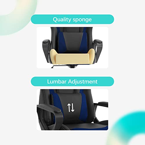 Gaming Chair High Back Computer Chair Comfortable Massage Office Chair Executive Racing Chair Adjustable Height Ergonomic Pu Desk Chair With Lumbar Support Armrest For Home Office #TOP4