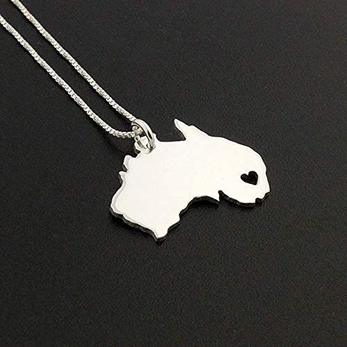 Australia necklace Engraved Personalized sterling silver Australia Country necklace with heart customized Hometown Necklace - Friend Gift