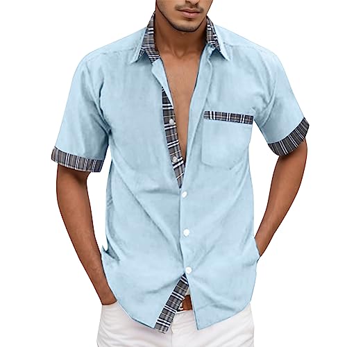 Chemise en lin homme infroissable été t-shirt polos manches longues chic
