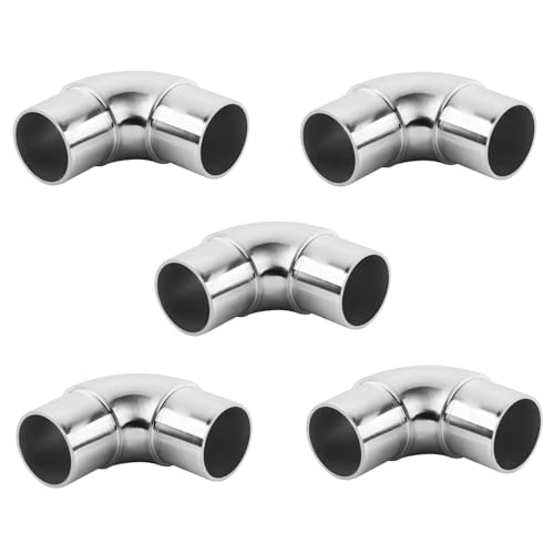 5 x Handlauf Rohrbogen 90° für Rohrdurchmesser 33,7 mm Edelstahl Rundbogen Geländer Steckfitting Eckstück Rohrverbinder von SO-TOOLS®