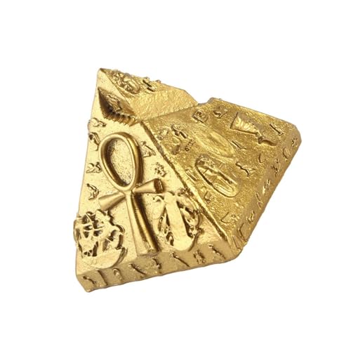 Pyramide égyptienne Alipis résine statuette dorée déco maison - 2