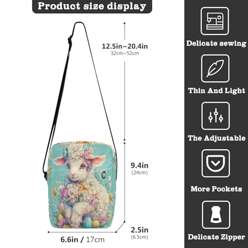 messenger bags Small Crossbody Bags For Women Shoulder Hand Bag For Woman Adjustable Strap for Travel Travel- Easter Lamb3