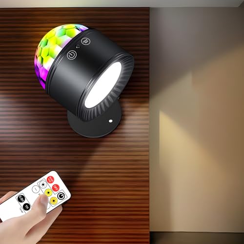 Lámparas de pared para dormitorio recargables con luces de discoteca para decoración interior 3