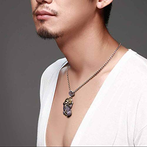Collier Masculin Pendentif Punk en Acier Inoxydable Durable