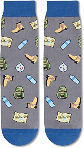 Sockfun QRT-276 Funny Socks Cool Socks Hiking Socks Id Rather Be Hiking Socks Mountain Socks thumb #4