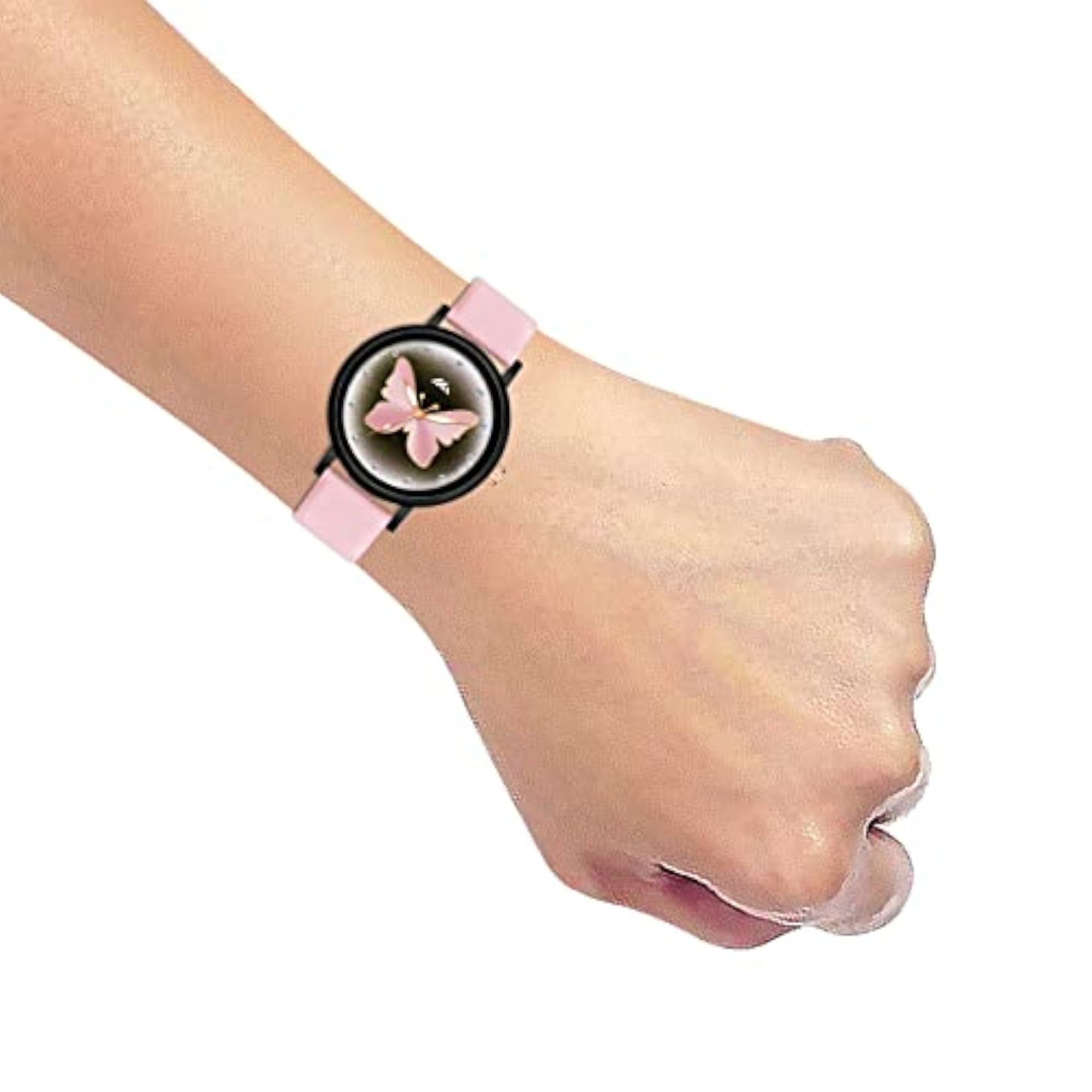 Black Round Dial Women's Analog Wrist Watch
