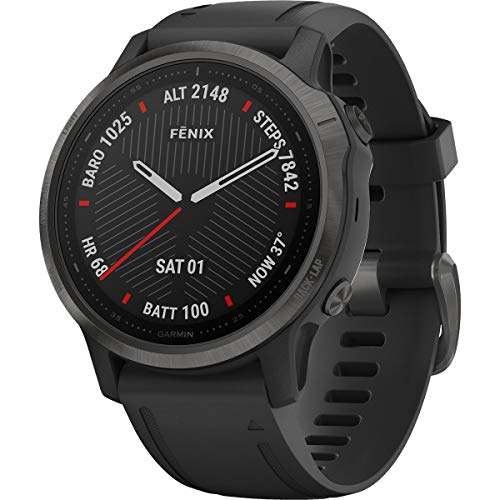 Garmin Orologio Fenix 6S Sapphire Smartwatch Silicone Nero GPS 42mm