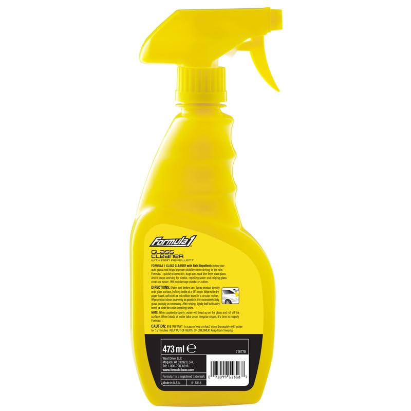 Image of Formula 1 Glass Cleaner with Rain Repellant for Cars 473ml