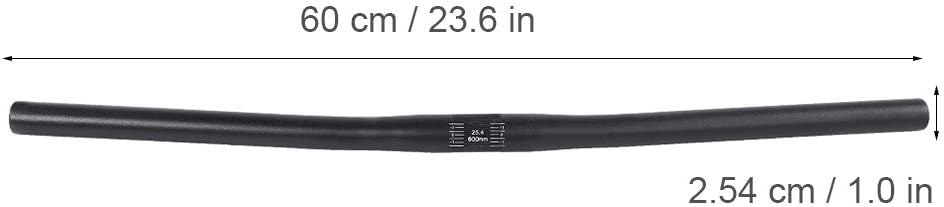 25.4mm Black Sand Blasting Process Bike Handlebar, Bike Handlebar, Road Bike Mountain Bike for Bike(Straight Handle)