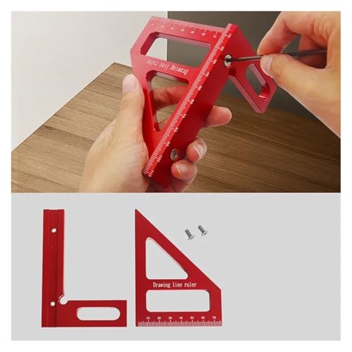 Regla de Carpintero Triángulo de Aleación de Aluminio miniatura 4