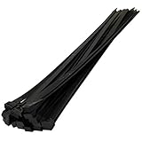 100 x negro bridas 530 mm x 9 mm de largo y de ancho cierre con cremallera Bases todos los tamaños disponibles