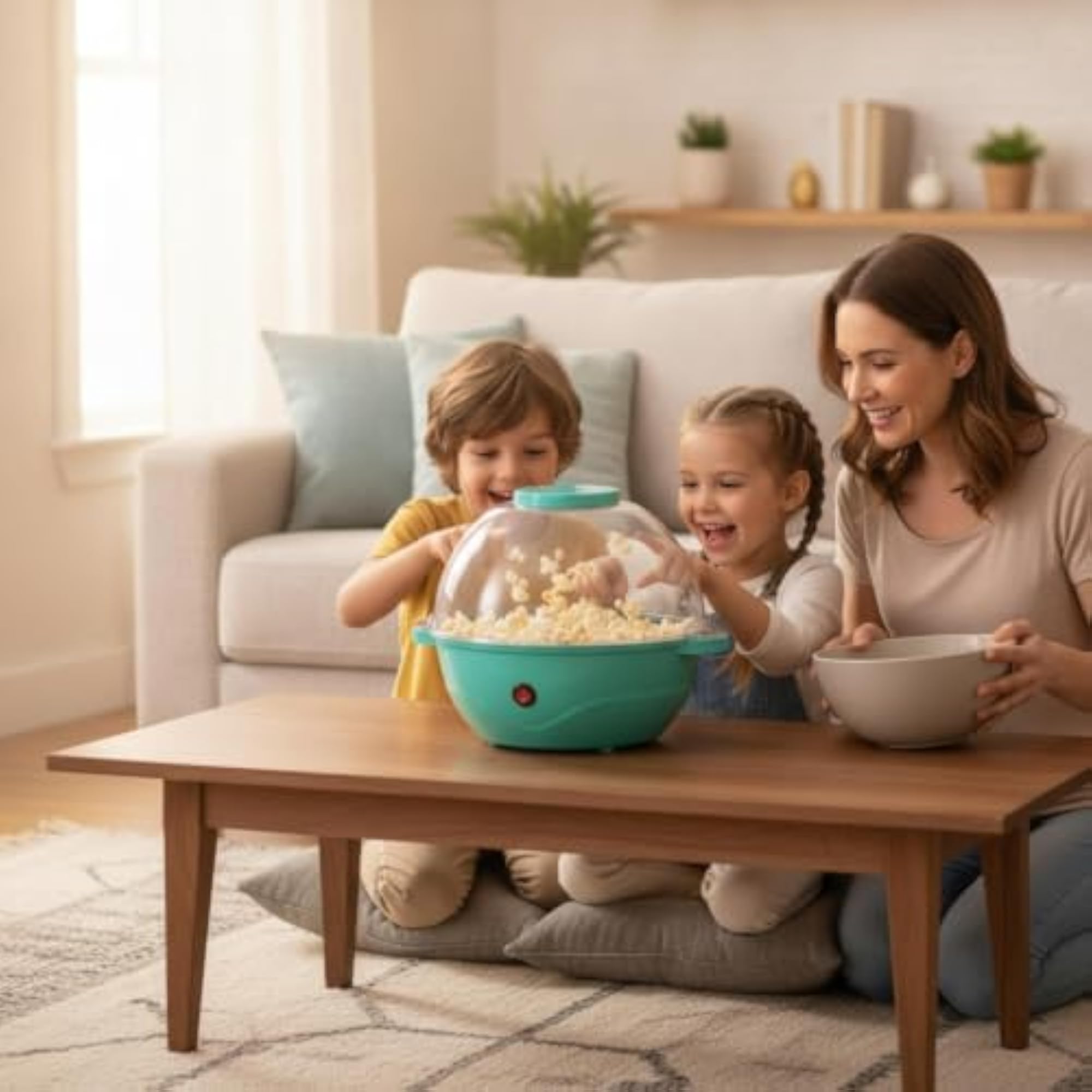 Popcorn Machine with Dome Lid for Household Use