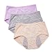 Women Menstrual Period Briefs Jacquard Easy Clean Panties Multi Pack US Size XXS-XL/8 (US Size M/6, Gray,Nelumbo,Skin)
