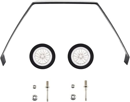 NOBRIM 490 * 195 * 263 * 40mm Carbon Fiber Landing Gear with Wheels for 260# 50CC RC Airplane