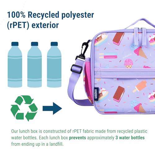 Image of Wildkin Kids ECO rPET Insulated Lunch Box - Keeps Food Hot or Cold, Easy-Clean Lining, Mesh Pockets & BPA-Free - Boys & Girls, Ideal for School, Travel & Daycare - Sweet Dreams