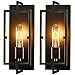 Rustic Vintage Bronze Wall Sconce Light Fixtures Set of 2,Oil Rubbed Bronze/Antique Brass Finish,Industrial Fixture Suitable for Bedroom Living Room Hallway,E26 Base,Bulb Included