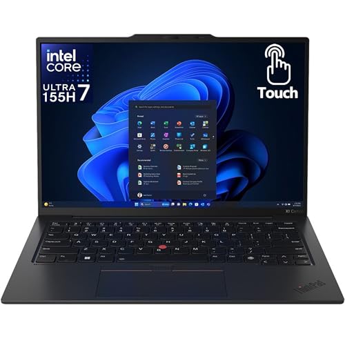 Image of Lenovo ThinkPad X1 Carbon Gen 12 Touchscreen, Intel Ultra 7 155H (Beats U7 165), 14 inch Touch (1920 x 1200) 32GB DDR5, 1TB SSD Gen 5, 1080p IR Camera, WiFi 6.0, Win 11 Pro - Black