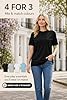 Re Tech UK - 100% Cotton T Shirts for Women UK - Soft Comfy Round Neck Short Sleeve - Ladies T Shirts Loose Fit Plain Tee - Perfect for Everyday Casual Wear, (Black, XXL) #1