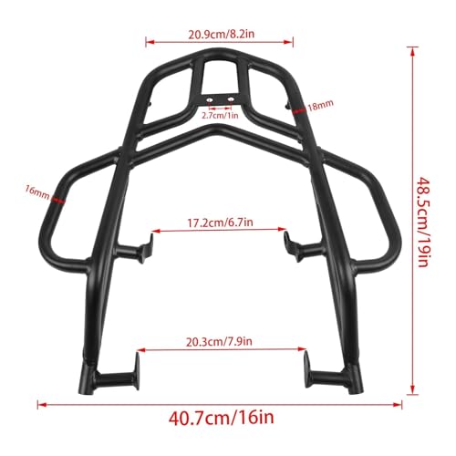 Portaequipajes trasero XT250 soporte robusto de maletas para rutas trail 2