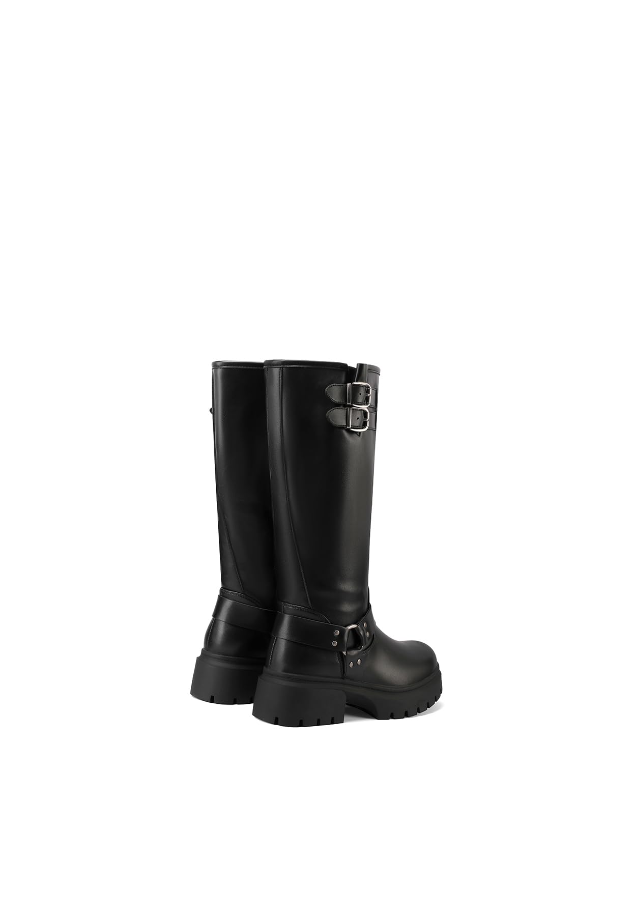 QUEEN HELENA Stivali Alti con Tacco con Zip Laterale Casual Donna X31-63