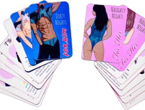 Gokame Couples Naughty Nights Romantic Cards, Couples Games for Adults, Position Challenges Scratch Off Cards - Romantic & Naughty Game Date Night Ideas to Spark Conversation & Intimacy (Mix 2pcs)