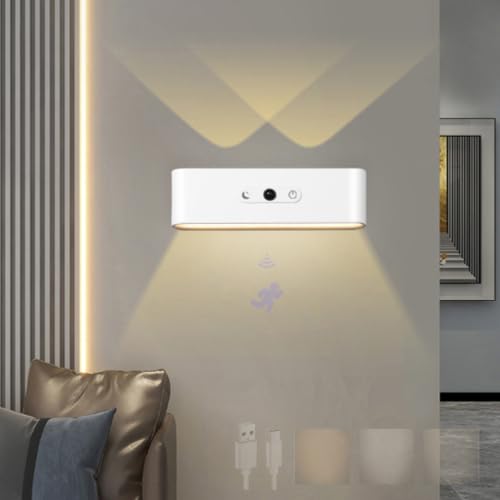Aplique de Pared con Sensor para Dormitorio y Hoteles Lámpara LED Táctil Blanca 3 Regímenes
