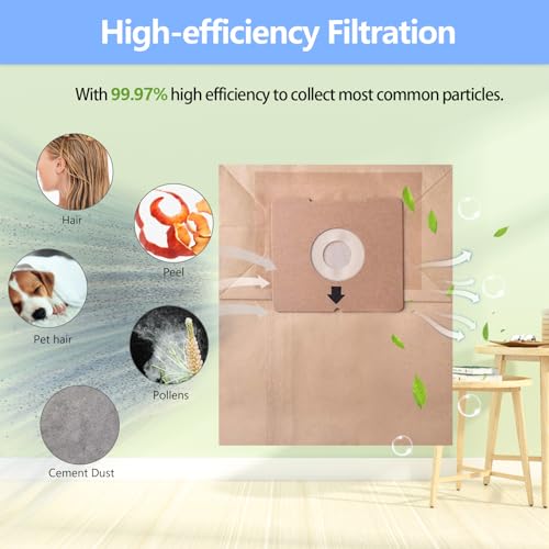 Tomkity 20 Pack Replacement Dust Bag for Zing Canister Vacuum Series #2138425, Bags for Model 4122, 2154, 2154A, 1668, 1668W by Tomkity - Image 3