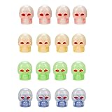 LLGL 16 Stück Leuchtende Ventilkappen Auto, Universelle Fluoreszierende Autoreifen, Fluoreszenz Ventilkernabdeckung , Autoreifenkappen für PKW, Fahrrad, Geländewagen, Motorrad