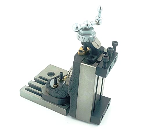 Assorts' Design Patent Mini Vertical Milling Slide With Base Plate- Direct Mounting On 7 X 14 Mini Lathe Machine (Swivel Type- With Clamps) #TOP2