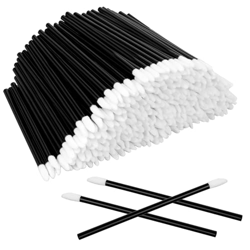 300PCS Disposable Lip Brushes Black lip wands Lipstick Applicators Lip Gloss Wands Concealer Brushes Lip Applicators Lipstick Eyeshadow Applicator Tool Disposable Cosmetic Brush Tool