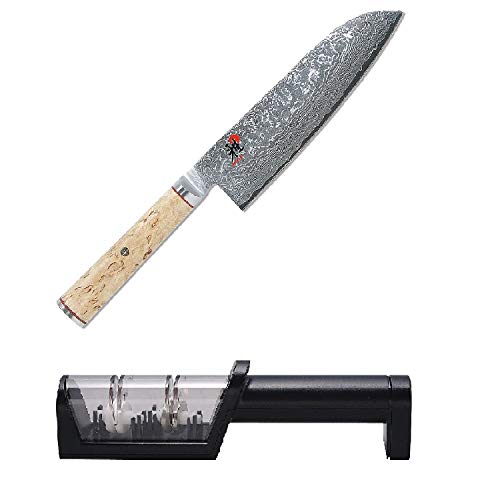 MIYABI ミヤビ 「 5000MCD 三徳包丁 180mm 日本製 」 ダマスカス 三徳 包丁 ナイフ 多層鋼 岐阜県関市製【日本正規販売品】 34374-181 専用シャープナー付き