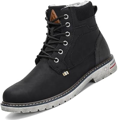 Mishansha Botas Hombre Invierno Botas Nieve Mujer Botines Invierno Zapatos Barefoot Impermeables Botas para Montaña Trekking Senderismo Regaliz,GR.44