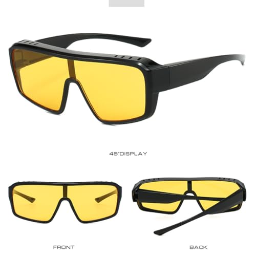 Lunettes de soleil tendance rétro surdimensionnées unisexes punk