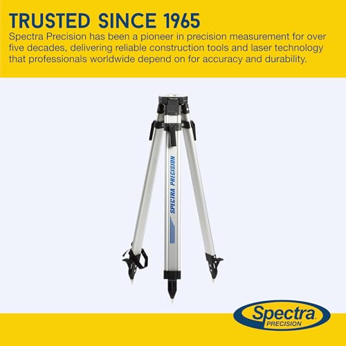 Spectra Precision 5301-27-BLK-SP Flat Head, Auto Levels Medium Duty Aluminum Tripod for Rotary Laser Levels and Grade Lasers by Spectra Precision - Image 6