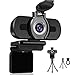 Price comparison product image Dericam 1080P Webcam con Microfono, Webcam per Computer USB, Webcam Plug with Play per Desktop e Laptop per Windows Mac OS, per Videochiamate, Streaming, Conferenze, Giochi, Online Unterricht
