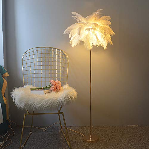 Lampadaire plume crée un coin lecture chaleureux dans votre bureau