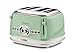 Produktbild Ariete Vintage 156, 4-Scheiben-Toaster, Retro Toaster mit 6 Toaststufen, Automatischer Auswurf, Auftaufunktion, Herausnehmbares Krümelfach, Gehäuse aus Edelstahl, 1600W, Grün
