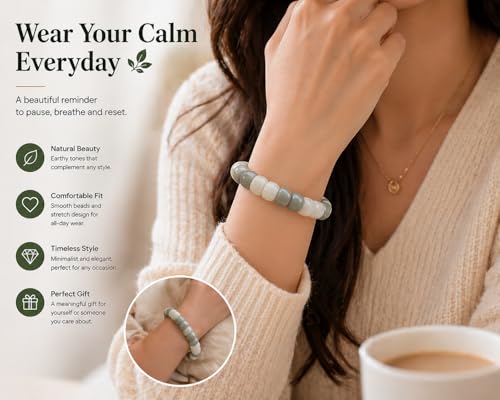 Image of Fidget Bracelet Fidget Adults Anxiety Relief Items Bodhi Beads Jewelry Stretch Sensory Beaded Bracelets for Women Men Christmas Stocking Stuffers