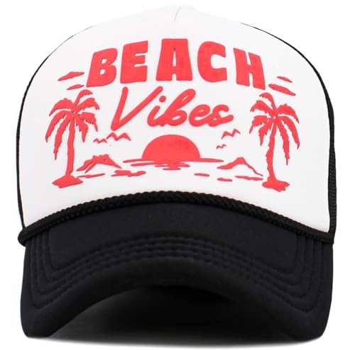 Image of Vacation Beach Camping Womens Baseball Cap Distressed Vintage Unconstructed Embroidered Patch Hat