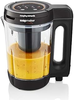 Morphy Richards 501050 Clarity Soup Maker Clear Like Glass, 4 programs, Black/Clear