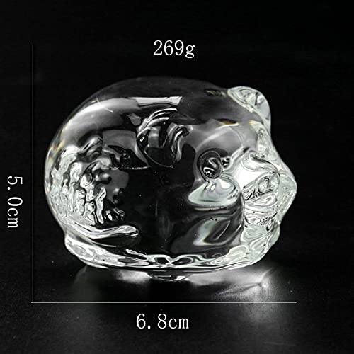 Aobricon Lucky Pig Crystal Figurines Miniatures Paperweight Glass Animal Craft Feng Shui Home Car Decor Accessory Kid Gift #TOP1