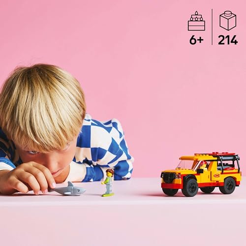 Image of LEGO City Lifeguard Beach Rescue Truck Playset 60453 Building Blocks Toys for 6+ Gift for Boys and Girls